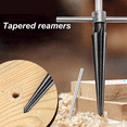 thumbnail image 4 of Hand Reamer Tool, Tapered Reamer Set, 3-13mm(1/8In-1/2In) & 5-16mm(½In-5/8In) Bridge Pin Hole Handle Tapered Reamers, 4 of 5