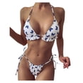 thumbnail image 2 of Tejiojio Womens Swimsuits Clearance Women Two Piece Butterfly print split Sets Plus Size Beachwear Swimsuit Bikini, 2 of 8