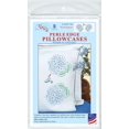 thumbnail image 1 of Jack Dempsey Stamped Pillowcases W/White Perle Edge 2/Pkg-Hydrangeas, 1 of 2