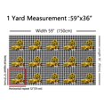thumbnail image 3 of jejeloiu Yellow Sunflower Bee Fabric by the Yard 10 Yards,Rustic Farmhouse Cabin Room Decor Fabric by the Yard,Black Geometric Plaid Sewing Fabric For Girls Boys,Ultra Soft Home Decor, 3 of 6