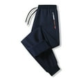 thumbnail image 4 of Winter Pants for Men Heavyweight Sherpa Fleece Lined Jogger Sweatpants with Zipper Pockets Drawstring Active Sweat Pants, 4 of 5