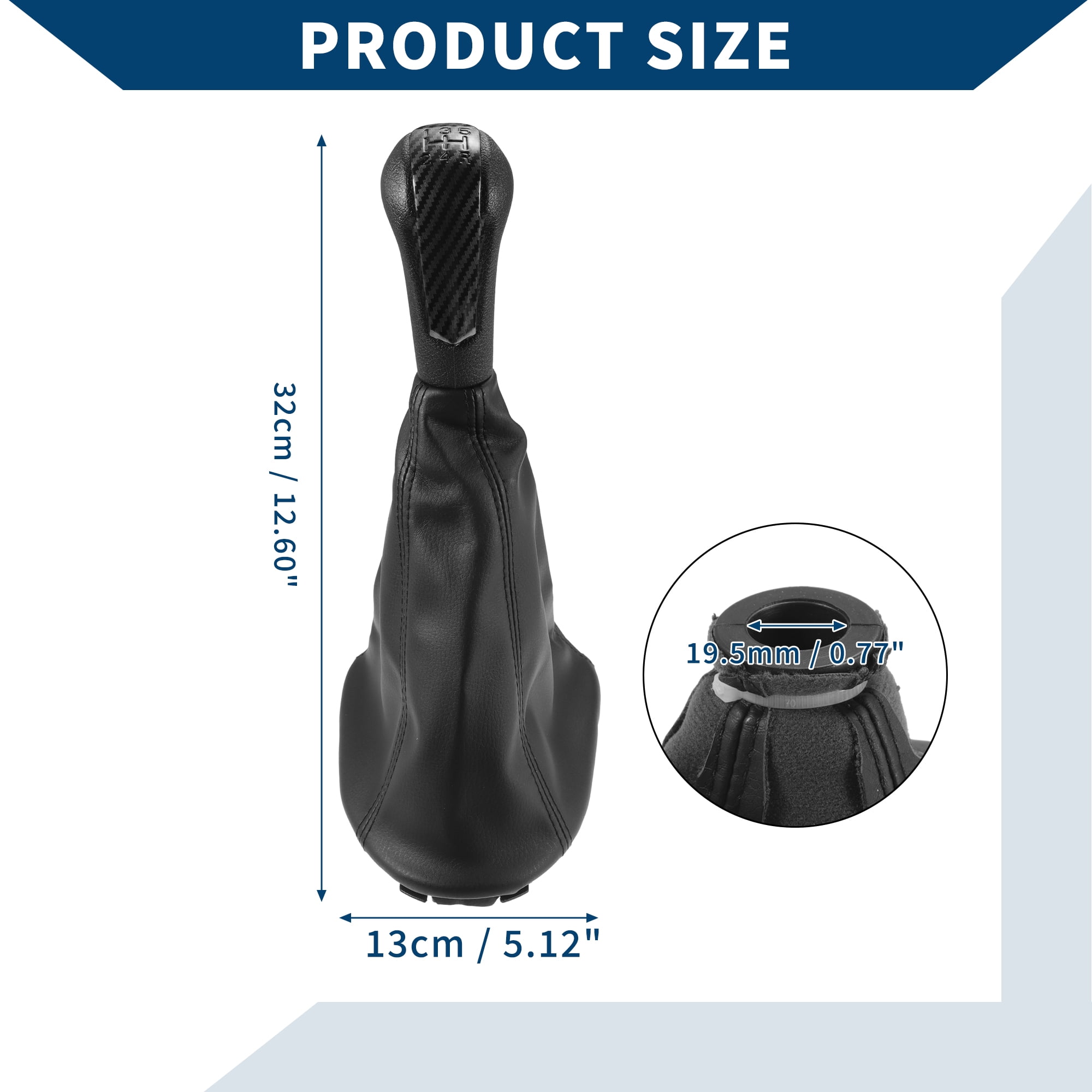 Unique Bargains Gear Shift Knob with Dust Cover 5 Speed Manual Stick Shifter Knob  for Chevrolet Spark 2011-2016 Plastic