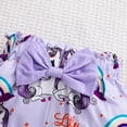 thumbnail image 5 of NIEWTR Newborn Outfit Girl Infant Outfits Ribbed Romper Shorts Set Baby Summer Clothes with Headband(Purple,12-18 Months), 5 of 9