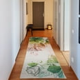 thumbnail image 1 of Flowers Decorative Rug, Buds Leaf at the top Left Corner Season Celebrating Theme Illustration, Quality Carpet for Bedroom Dorm and Living Room, 6 Sizes, White Multicolor, by Ambesonne, 1 of 2