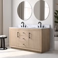 thumbnail image 2 of Vanity Art 60" Double Bathroom Vanity with Sink,,Freestanding Bath Storage Cabinet with Engineered Marble Top, 2 of 5
