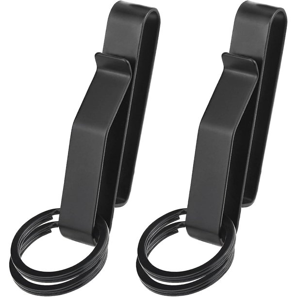 Titular de la llave del cinturón de servicio, clip de la llave del cinturón, llavero táctico de acero inoxidable con trabilla para cinturón sigiloso con llaveros Uiinosoo para esposas de pol