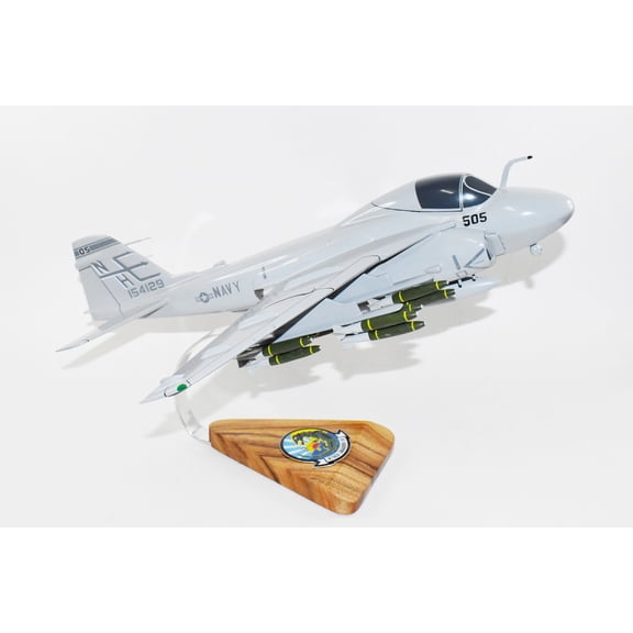 VA-95 Green Lizards (1990s) 154129 A-6E Intruder Model, 1/36th Scale, Mahogany, Navy