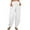 White, variant on Buigttklop Pants for Women 2024 Summer Casual Loose Cotton and Linen Pocket Solid Trousers Pants