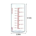 thumbnail image 3 of Water Bottle,Glass Measuring Cup High Borosilicate Glass Measuring Cup Shot Glass Glass Jigger Spirit Round Graduated Beaker For Kitchen Or Restaurant Easy To Read 2.56’’x5.12’’, 3 of 6