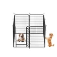thumbnail image 3 of 8 Panels Heavy Duty Metal Playpen with door,39.37"H Dog Fence Pet Exercise Pen for Outdoor, Indoor, 3 of 6