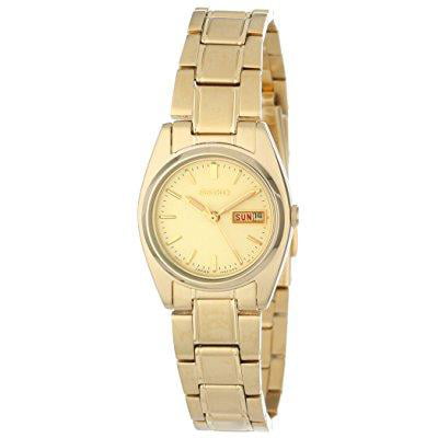 seiko women's sxa122 functional gold-tone stainless steel watch