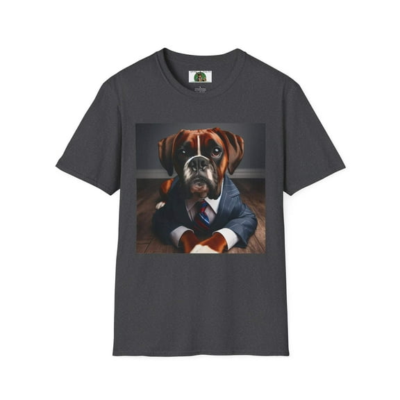 Boxer in a suit Unisex Softstyle T-Shirt