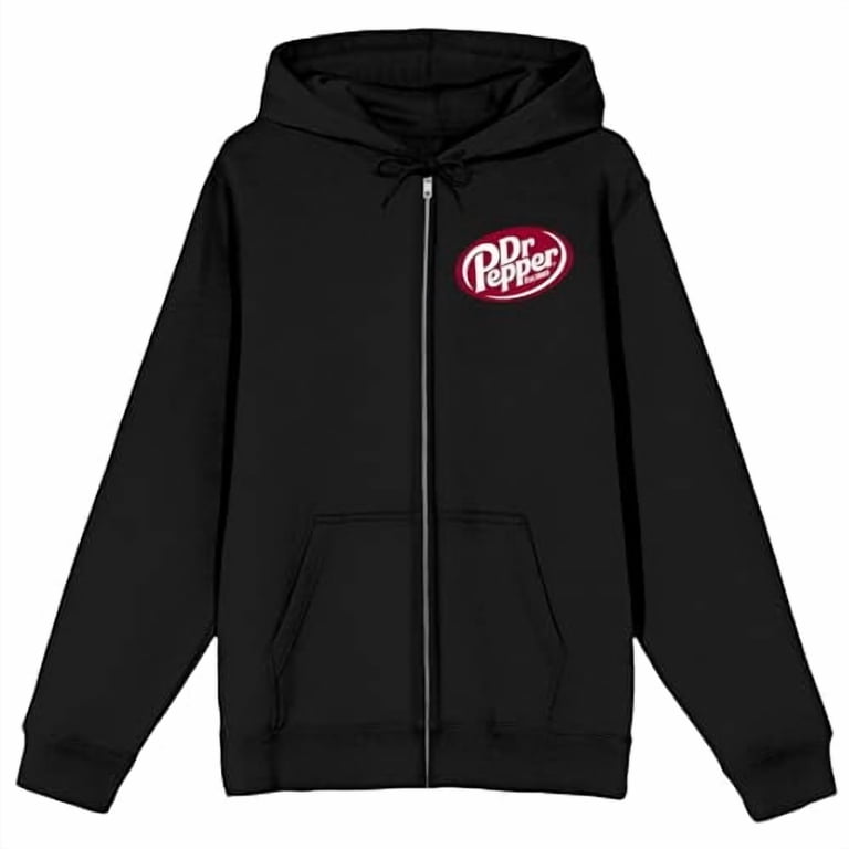 Dr Pepper Just What The Doctor Ordered Men's Black Zip-Up Hoodie-L