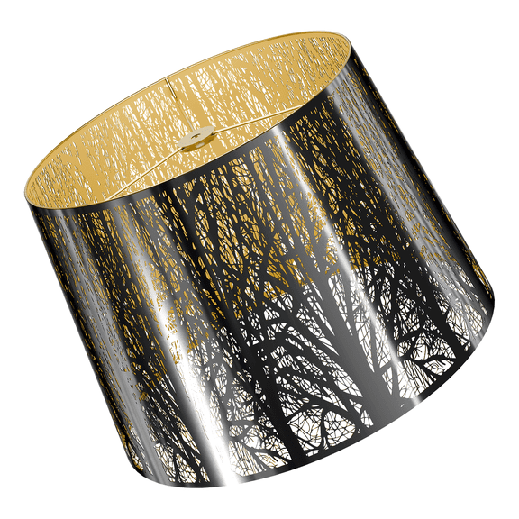 Large Lampshade For Floor Lamp Shade Cover SWAIFDEE Drum Metal Lamp Shade For Table Lamp (Spider) 12x14x10in High