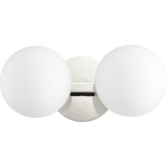 2 Light Bathroom Light in Transitional Style 14 inches Wide By 6 inches High-Polished Nickel Finish Bailey Street Home 183-Bel-2811027