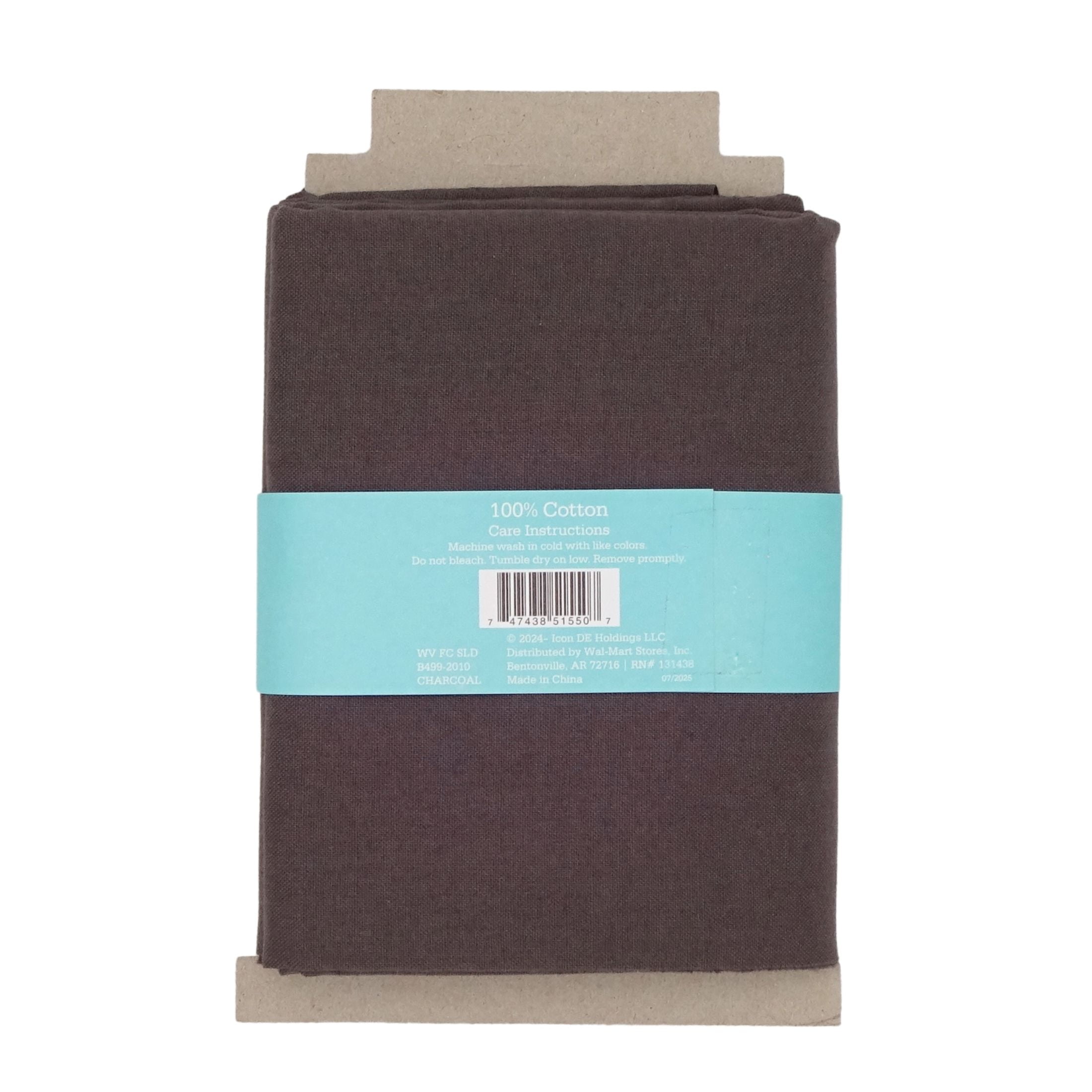 Waverly Inspirations 1 Yard Cut 100% Cotton Solid Fabric, Charcoal, 44" Wide for Quilting & Sewing