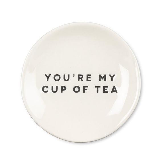 Set of 4 Small Plate-"You're My Cup of Tea"