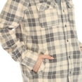 thumbnail image 4 of White Mark Women's Fleece Plaid Long Sleeve Shirt, 4 of 6