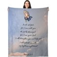thumbnail image 1 of Bible Verse Blanket with Inspirational Thoughts and Prayers Message Christian Gifts-Religious Fath Throw Blanket Soft Lightweight for Women Gift (50x60 Inches), 1 of 6