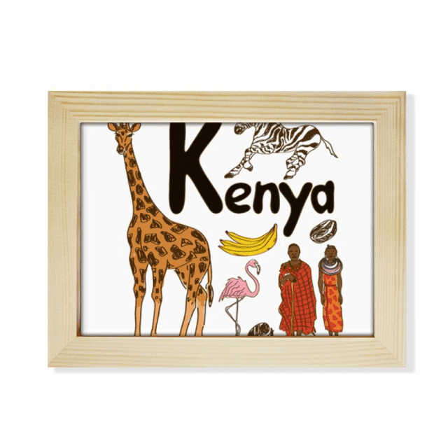 Kenya National symbol Landmark Pattern Desktop Photo Frame Picture Art Decoration Painting 6x8 inch