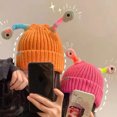 thumbnail image 2 of Sonducket Bonito gorro de punto oscuro que brilla, fibras acrílicas duraderas y cómodo de llevar, gorro de pequeño monstruo brillante Sombreros gris oscuro, 2 of 6