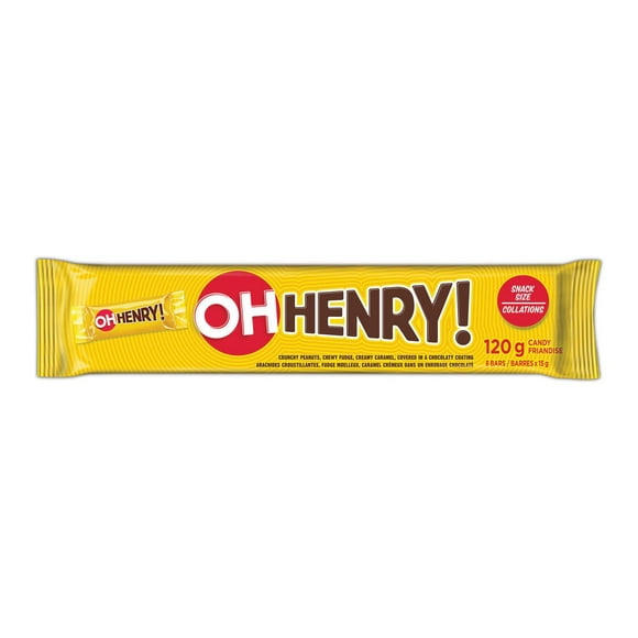 OH HENRY! Snack Sized Candy Bars, 120g; 8 count