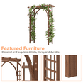 thumbnail image 7 of BouPower 85in Wooden Arbor Garden Arch,Wedding Arch for Ceremony,Wood Trellis for Plant Climbing,Christmas Christmas Birthday Party Decor Pergola for Garden Backyard Lawn, 7 of 7