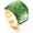 Green, variant on Crystal Glass Stainless Steel Band Ring Gold Plated Fashion Exaggerated Cubic Zirconia Rings Women's Stunning Large Statement Rhinestone Bands Cocktail Party Ring for Ladies Birthday