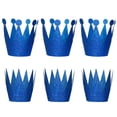thumbnail image 1 of EeaseMX coronas de cumpleaños con purpurina, sombreros de fiesta, coronas de príncipe para niños y adultos, decoraciones de fiesta (azul), 1 of 5