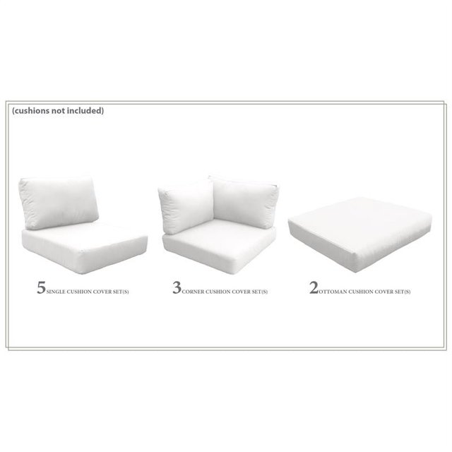 TK Classics Ensemble de Housses en Blanc Voile pour BARBADOS-14a