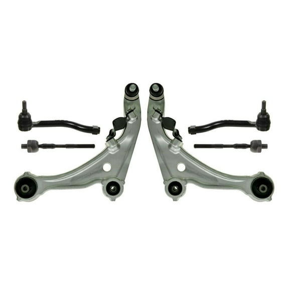 6 Pieces Lower Control Arms Outer & Inner Tie Rod Ends Front Suspension Kit Fits Left Right Side Fits select: 2007-2013 NISSAN ALTIMA