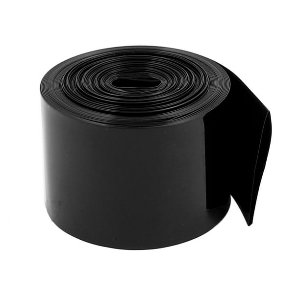 Tubo termocontraíble negro de 30 mm de ancho y 5.5 m de largo para paquete de batería 18650