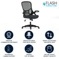 thumbnail image 3 of Flash Furniture Porter Ergonomic Mesh High-Back Swivel Office Chair with Flip-Up Armrests, Gray, 3 of 24