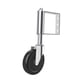 thumbnail image 3 of Rueda para puerta de cerca con giro de 360 ​​grados que evita que la puerta se arrastre para cercas de metal Plata de 4 pulgadas., 3 of 9