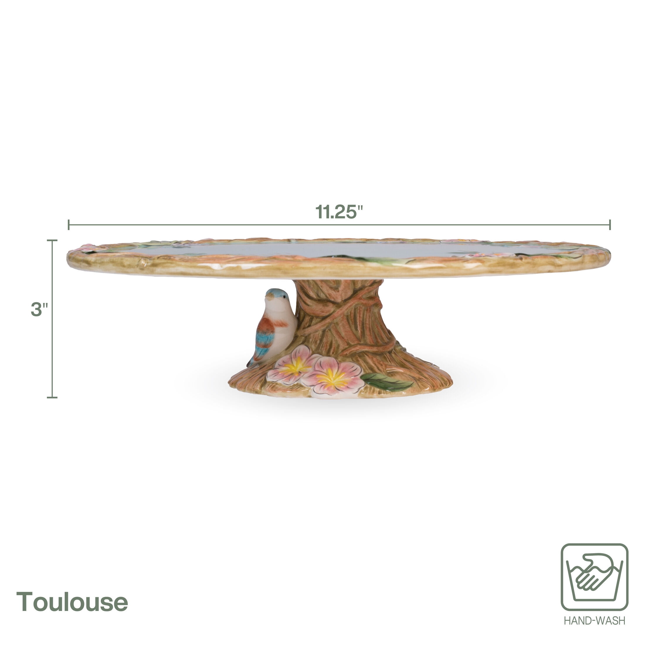 Fitz and Floyd Toulouse 11 1/4 in Footed Cake Plate