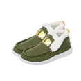 thumbnail image 5 of Green Women'S Fashion Canvas Shoes With Fleece Lining And Thick Sole For Comfortable Fit, 5 of 9