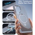thumbnail image 5 of Samsung Galaxy S26 Ultra Case with Ring Kickstand - MagSafe Compatible, Translucent Matte Slim Shockproof Cover, Military Grade Drop Protection - Grey, 5 of 8