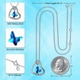 thumbnail image 2 of TINGN Butterfly Birthstone Crystal Necklace 925 Sterling Silver Butterfly Jewelry Mothers Valentines Day Gifts Birthday Chirstmas Gifts for Women Women Daughter, 2 of 7