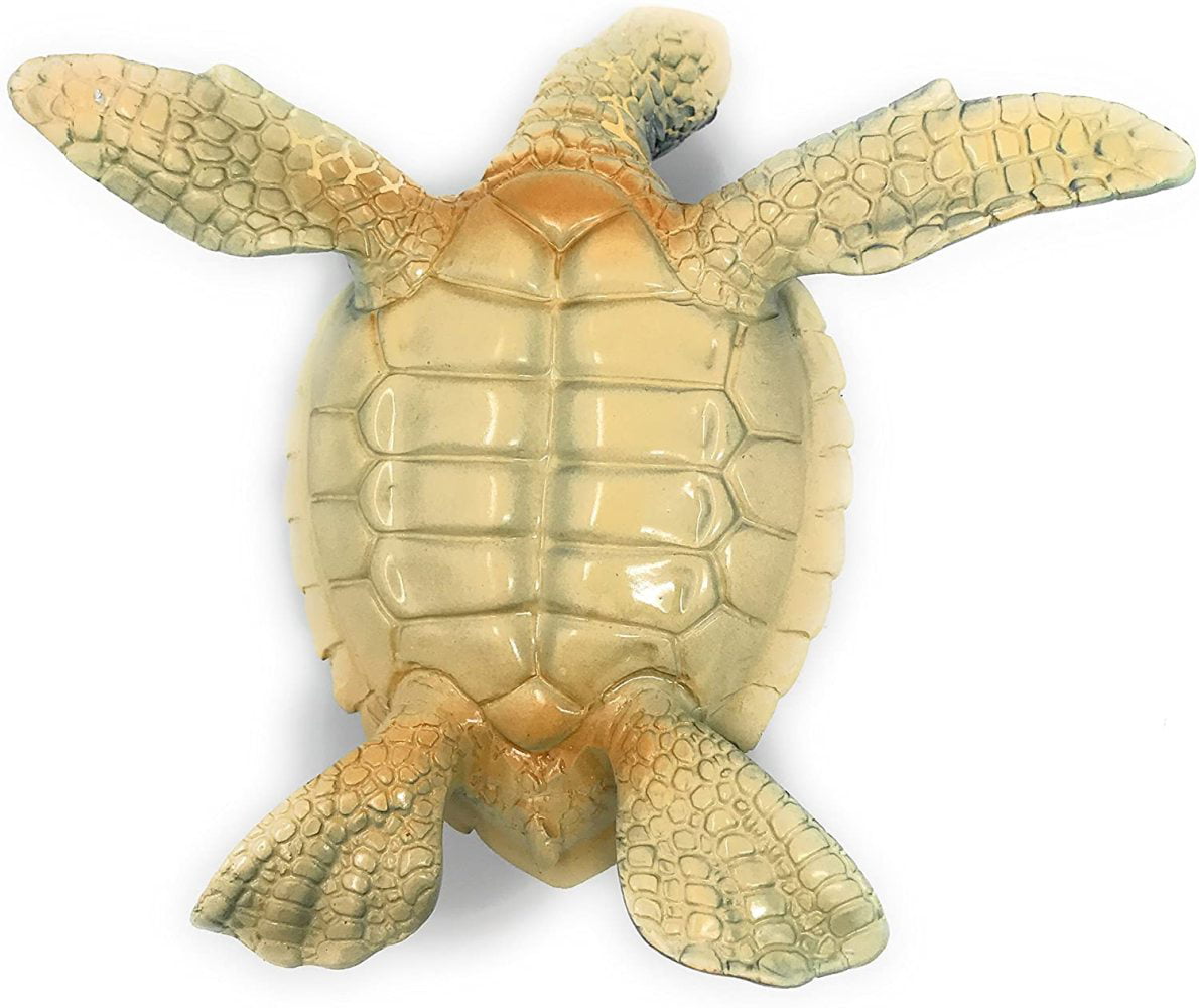 6.25 Inches Wide Green Tree Sea Turtle Resin Figurine Indoor Outdoor Decor 