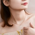 thumbnail image 2 of Stainless Steel Classical Simple Plain Solitaire Style Collar Charm Necklace, 2 of 4