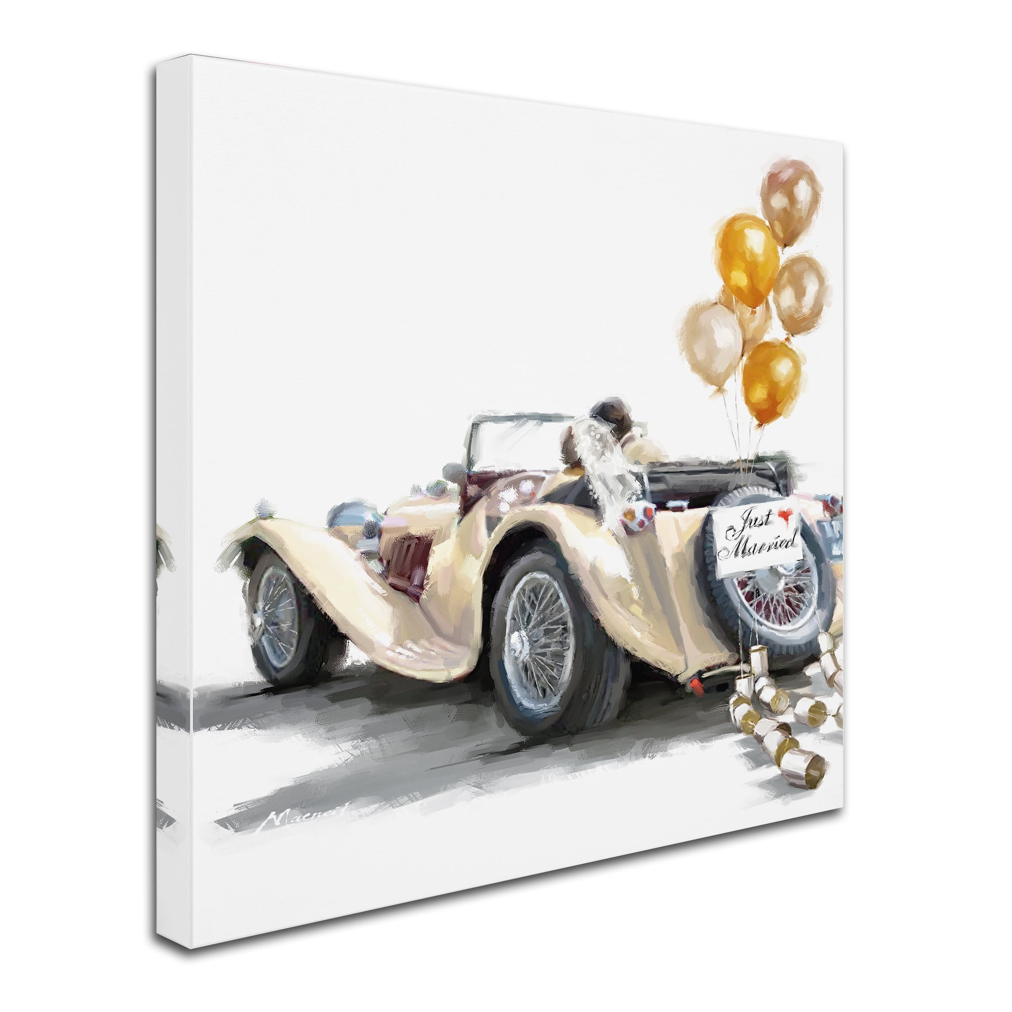 The Macneil Studio 'Wedding Car Gold' Canvas Art