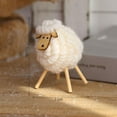thumbnail image 2 of Matoen Christmas Wool Felt Lamb Plush Sheep Figurine Table Ornament Farm Animal Decorative Figurines for Home Office Bookshelves Decor, 2 of 7