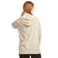 thumbnail image 3 of 247 Frenzy Women's Active Essentials Sofra Cottonbell Lightweight Full Zip Drawstring Cotton Hoodie with Front Pouch Pockets - Oatmeal * WALMART EXCLUSIVE *, 3 of 4