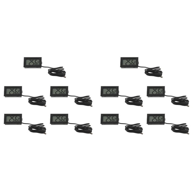 10X Termometro digital LCD Calibre de temperatura Sensor de sonda -50 Centigrados A + 110 Centigrados Rango