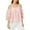Pink, variant on The Edit Womens Juniors Lace Cold Shoulder Blouse