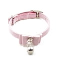 thumbnail image 1 of Vonky Collier Cloche Nœud Papillon Collier Chien Collier Réglable Cuir PU Petit Chiot Colliers d'arc, 1 of 1