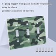 thumbnail image 3 of Yayeee Toggle Light Switch Wall Plate 2-Gang 4.56"x4.48" Decorative Outlet Cover, Forest Camouflage Pattern, 3 of 7