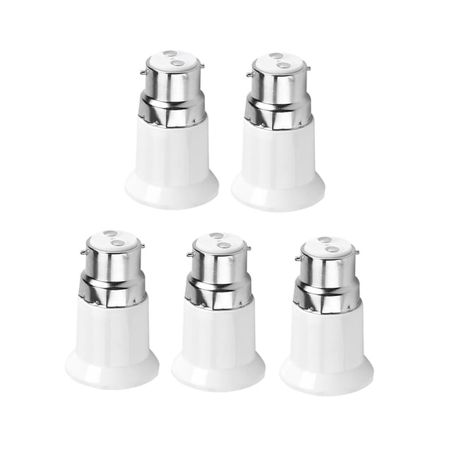 Portalámparas, 5 piezas B22 macho a adaptador de bombilla Base de bombilla resistente y resistente