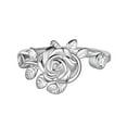 thumbnail image 6 of 925 Sterling Silver Flower Rose Ring Adjustable Wrap Open Women Engagement Ring Jewelry Mother Birthday Christmas Valentine's Day Gift for Her Juwaliy, 6 of 9