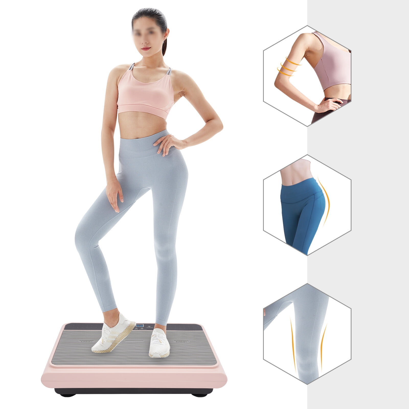 Vibration Plate Exercise Machine, Whole Body Workout Vibration Fitness Platform, Home Training Equipment for Weight Loss & Toning